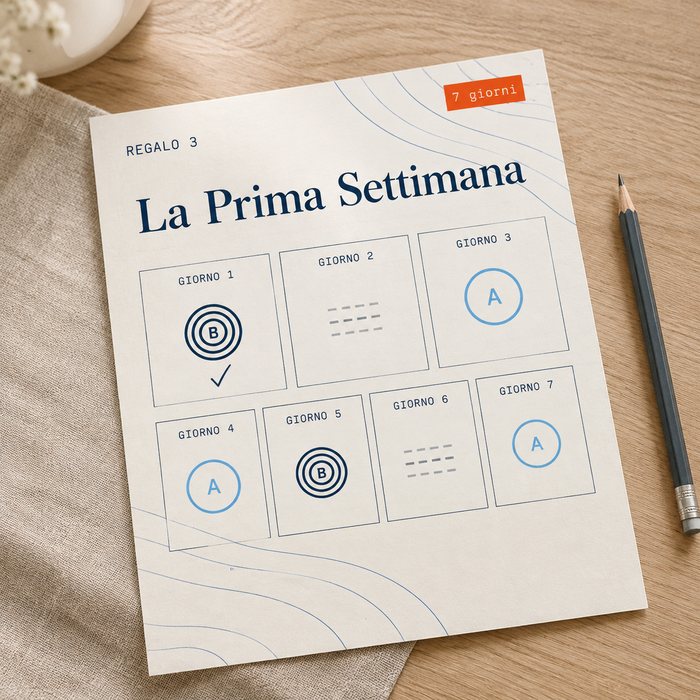 La Prima Settimana: un calendario di sette giorni con una carta al giorno