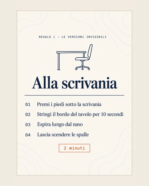 Una versione invisibile da fare alla scrivania